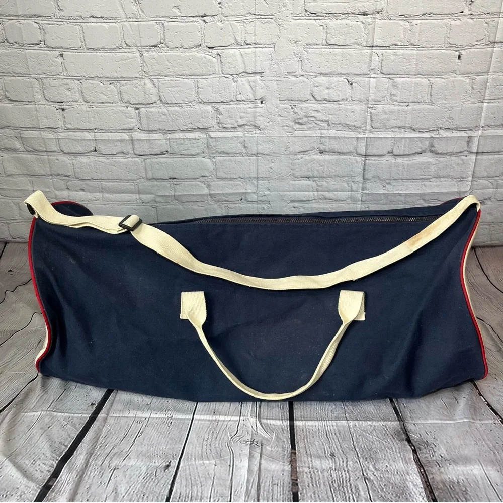 Vintage Bell Atlantic Yellow Pages Duffle Bag Equipment Blue Canvas Tote Phone